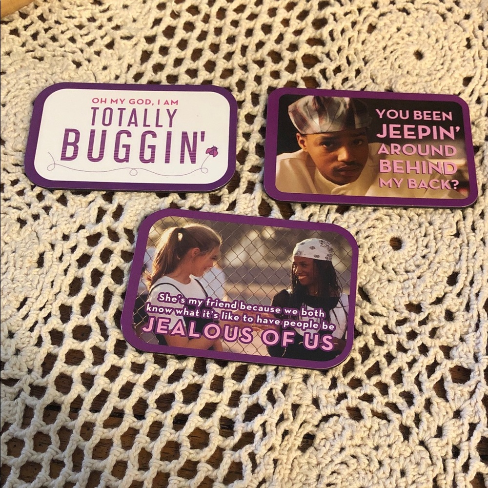 Purple Novelty Quote Magnet Set - Fun Purple Accent Magnets (Set of 3)